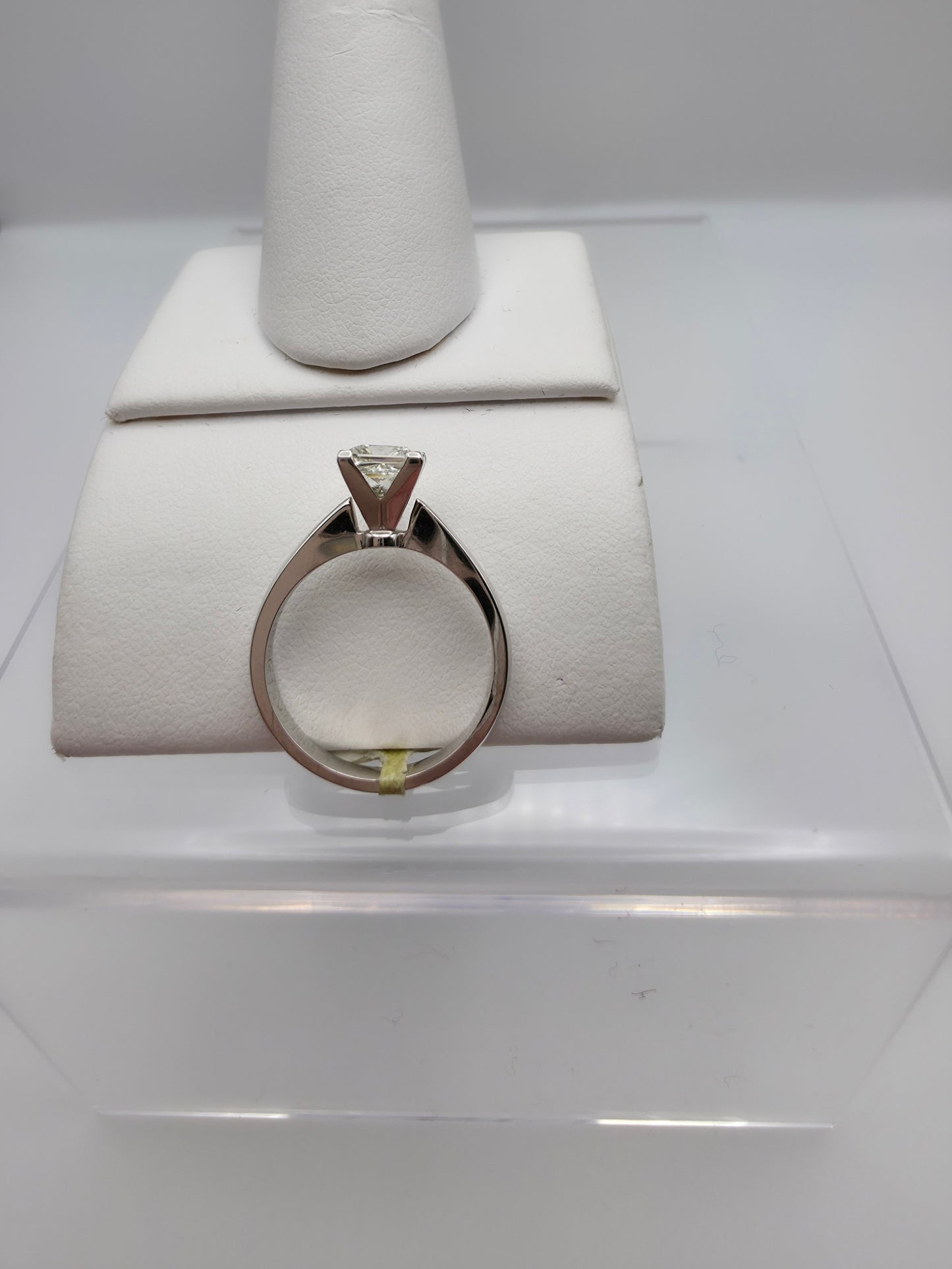 14K White Gold Princess Cut Solitaire
