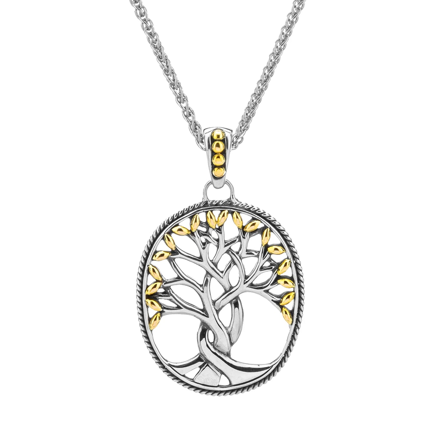 Silver and 18k Gold Tree of Life Pendant