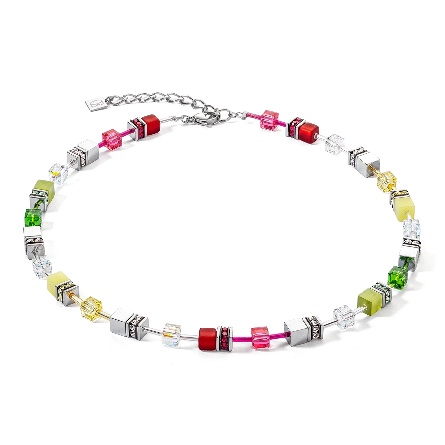 GeoCUBE® Iconic necklace red-green