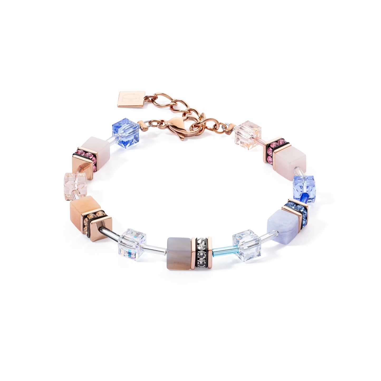 GeoCUBE® Iconic Precious bracelet light blue-beige