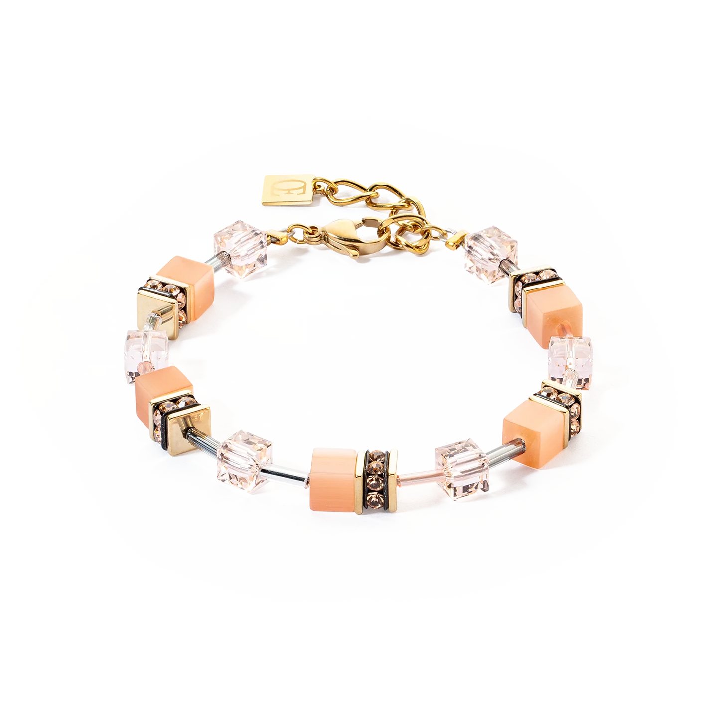 GeoCUBE® Iconic Mono Gold bracelet Apricot Crush