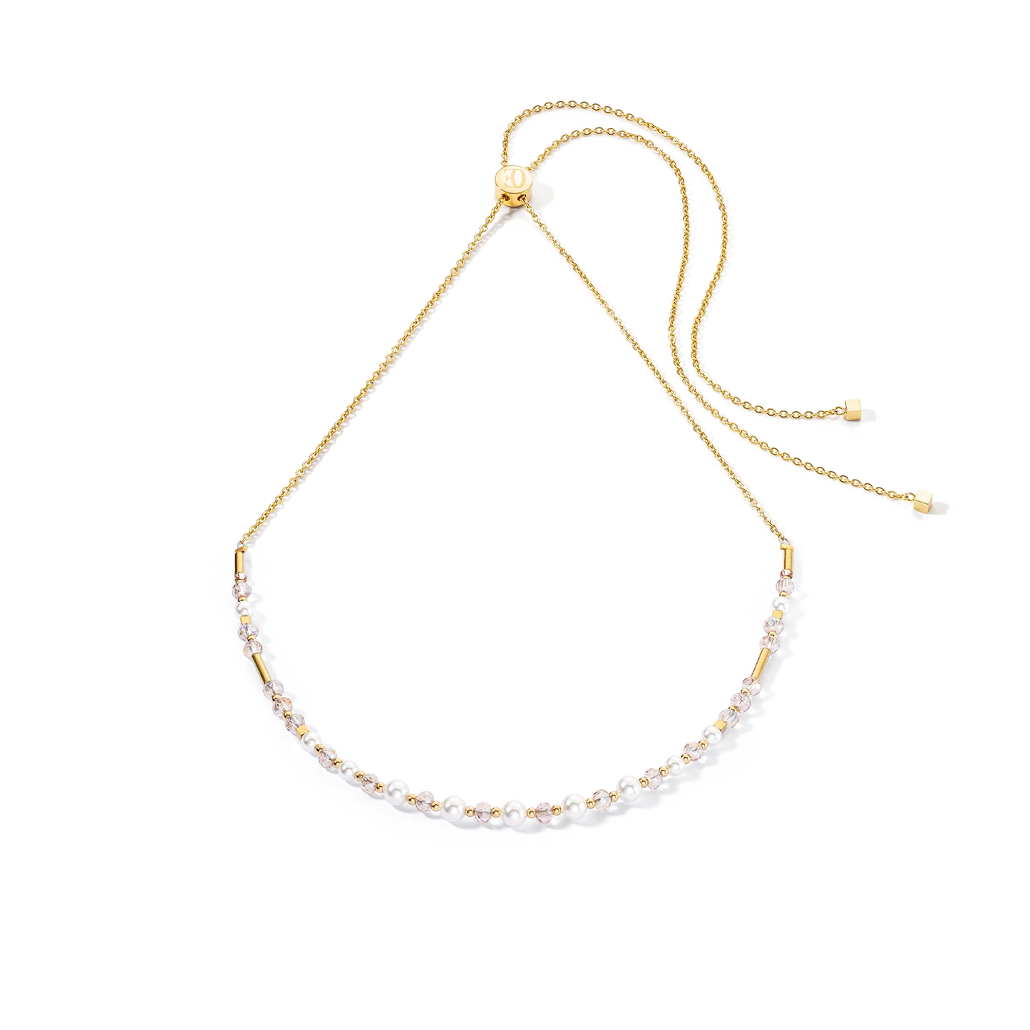 Princess Pearls Chain necklace gold-white
