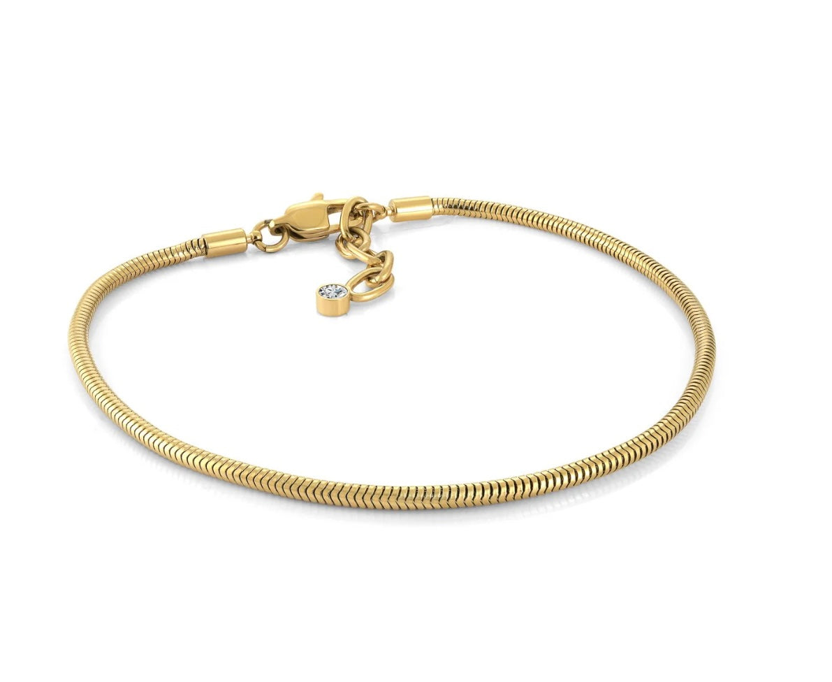 Gold Stainless Silk Snake Anklet
