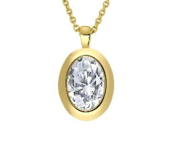 14K Yellow Gold Lab Grown Diamond Necklace