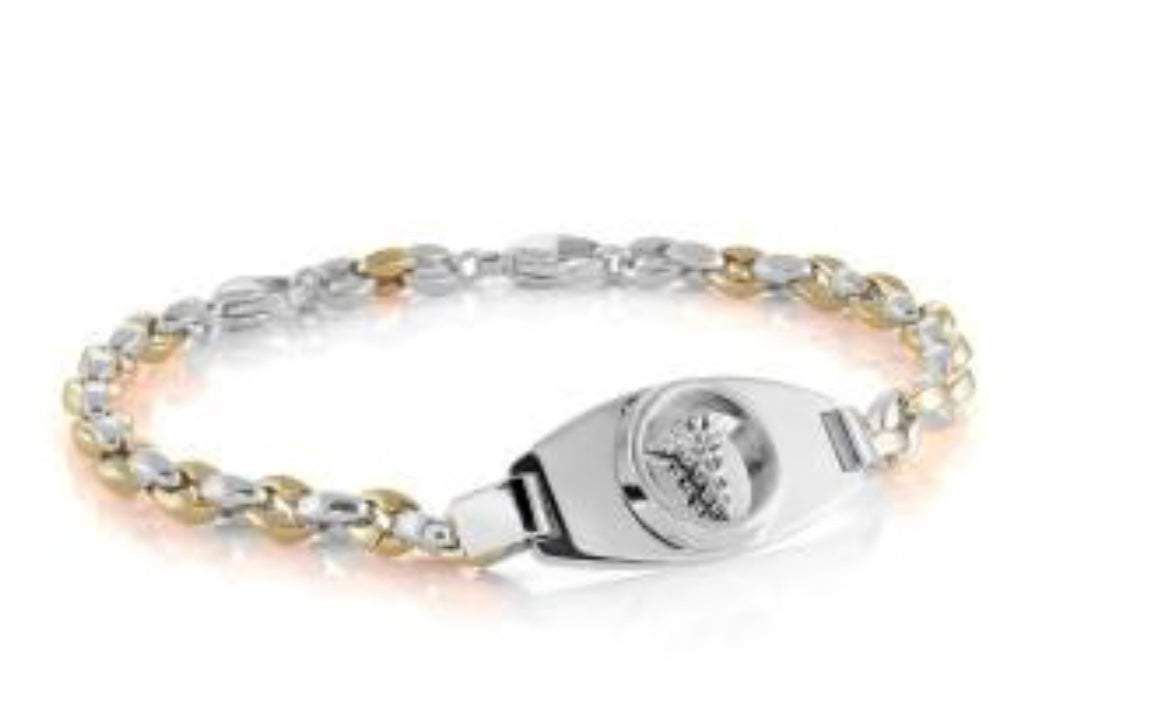 Stainless Two Tone Medical Alert