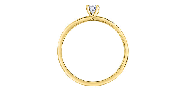 10K Yellow Gold Canadian Diamond Solitaire