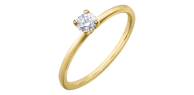 10K Yellow Gold Canadian Diamond Solitaire