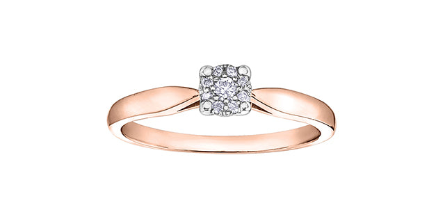 10K Rose Gold Illusion Solitaire
