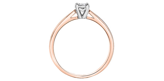 10K Rose Gold Illusion Solitaire