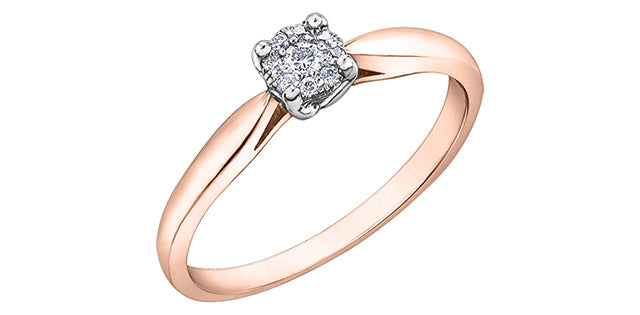10K Rose Gold Illusion Solitaire