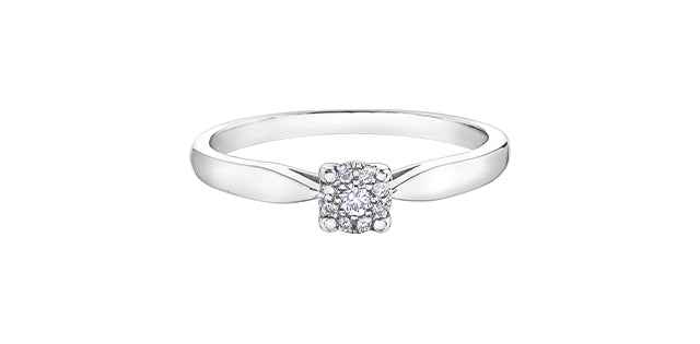 14K White Gold Illusion Solitaire