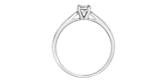 14K White Gold Illusion Solitaire