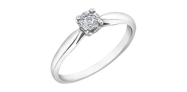 14K White Gold Illusion Solitaire