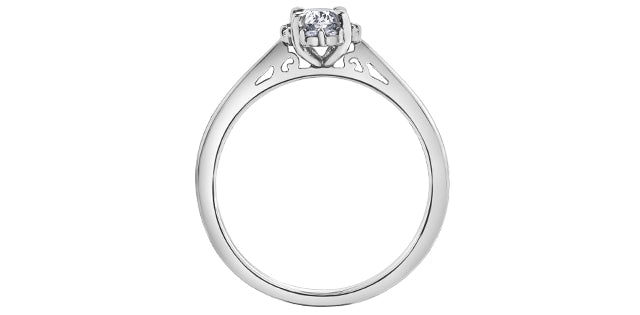 14k White Gold Illusion Halo