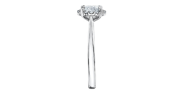 14k White Gold Illusion Halo