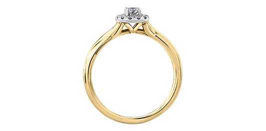 10 Round Halo Engagement Ring