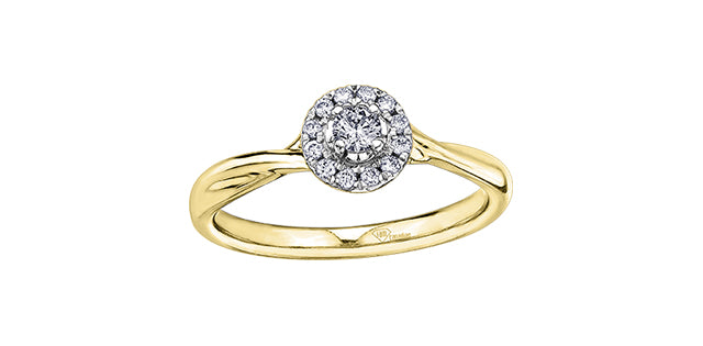 10 Round Halo Engagement Ring
