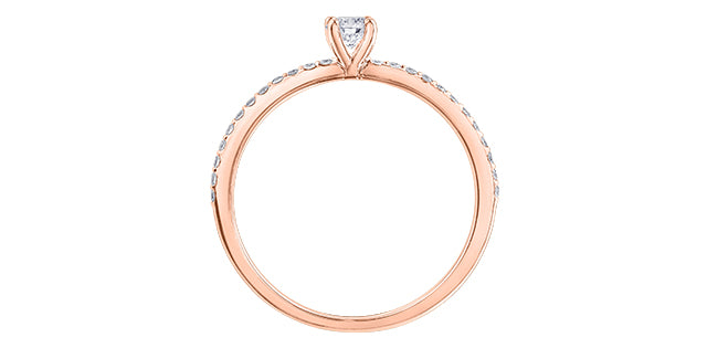 10K Rose Gold Canadian Diamond Solitaire