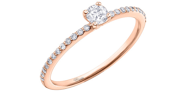 10K Rose Gold Canadian Diamond Solitaire
