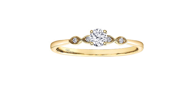 10K Yellow Gold Canadian Diamond Solitaire