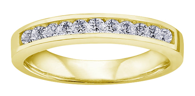 14K Channel Set Diamond Band