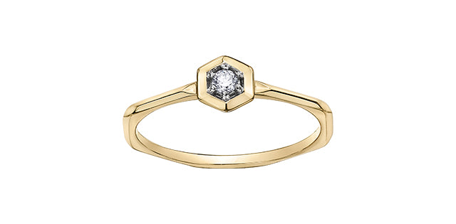10K Yellow Gold Promise Ring