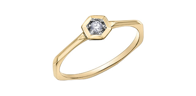 10K Yellow Gold Promise Ring