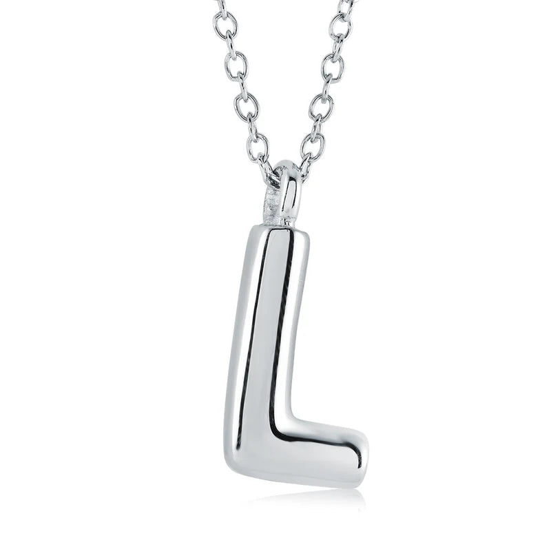 Bubble Initial Necklace "L"