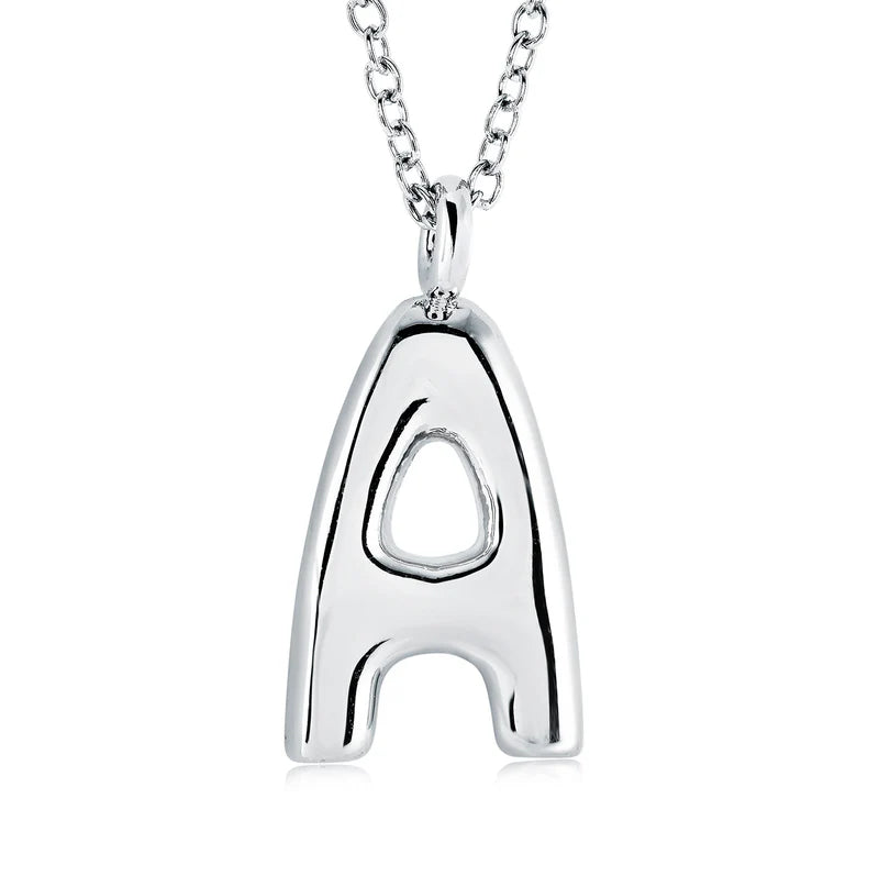Bubble Initial Necklace "A"