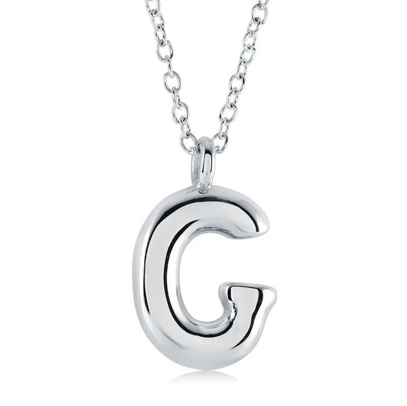 Bubble Initial Necklace "G"