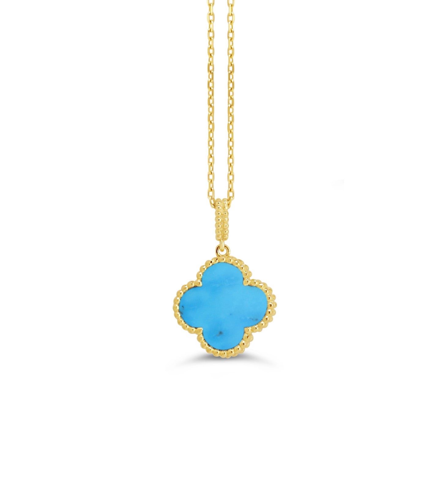 10k turquoise Van Cleef pendant