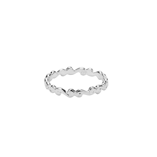 Silver Narrow Spiral Ring