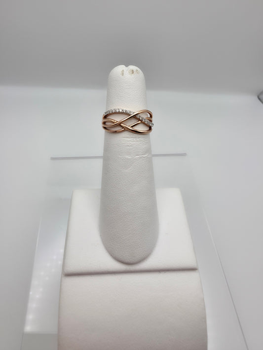 10k Rose Gold Diamond Ring