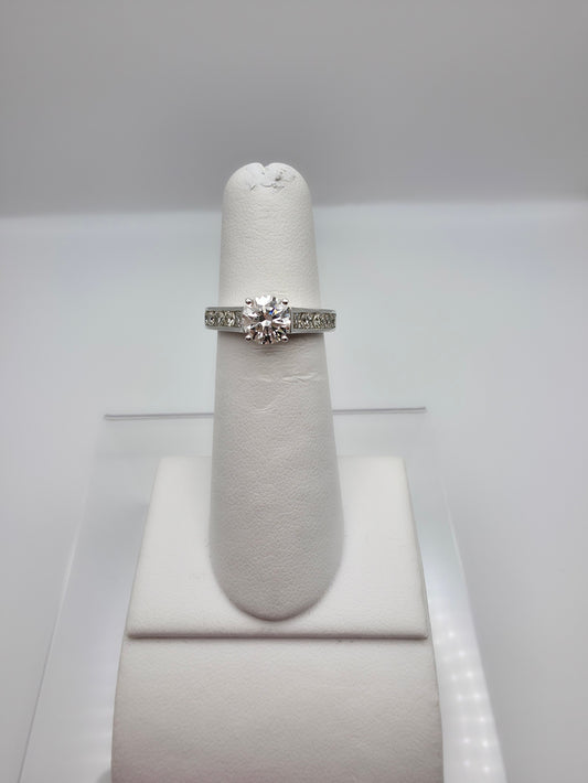 14K White Gold Diamond Solitaire