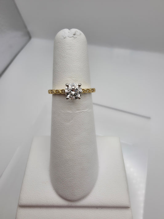 14K Yellow Gold Diamond Solitaire