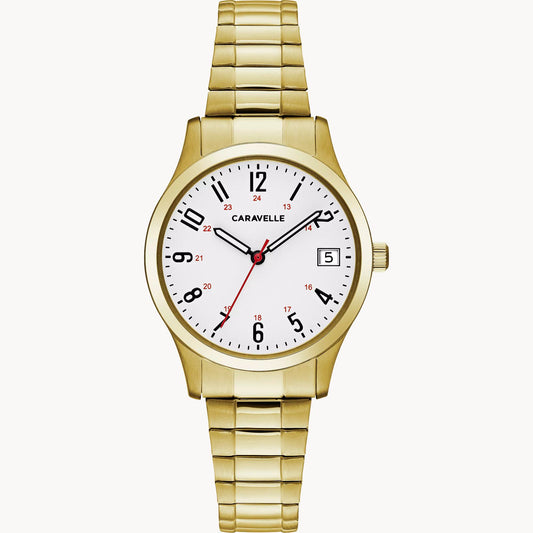 Caravelle women's gold watch (Traditional)