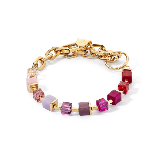 Bracelet Cube Fusion Charm gold-red