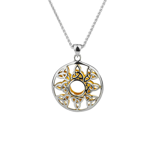Silver with 22k Gold Gilding Window to the Soul Trinity Pendant
