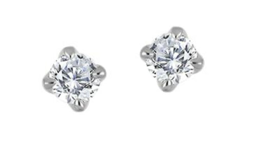 10k White Gold Lab Grown Diamond Studs