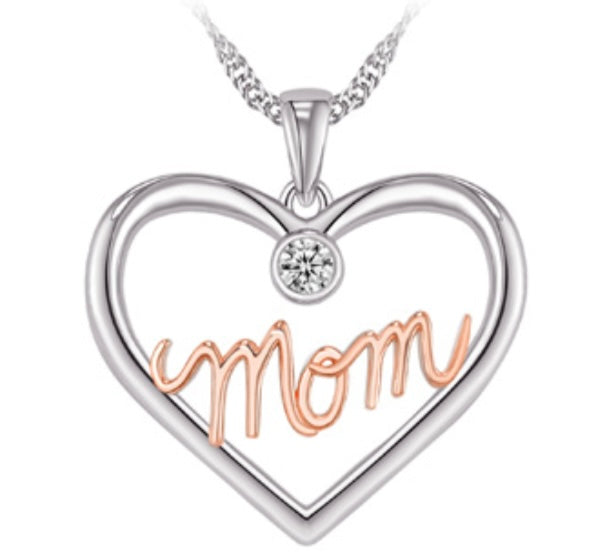 Legend Sterling Silver Mom Heart Necklace