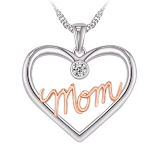 Legend Sterling Silver Mom Heart Necklace