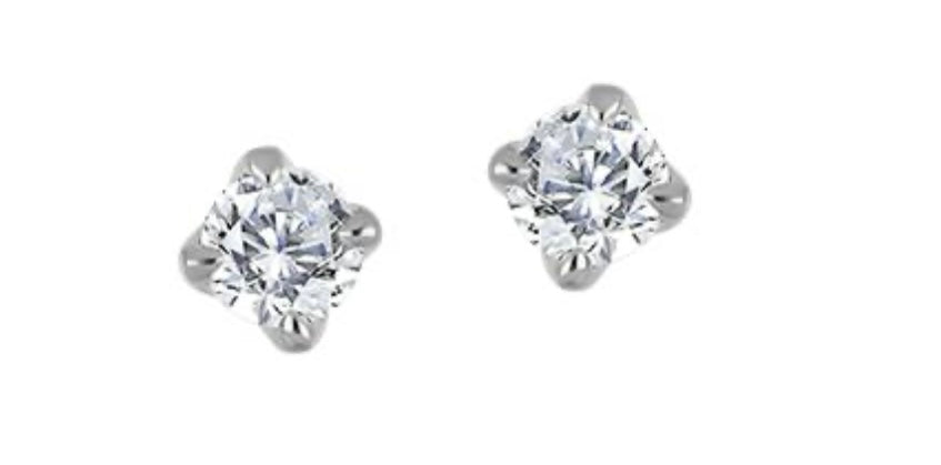 14K White Gold Lab Grown Diamond Studs