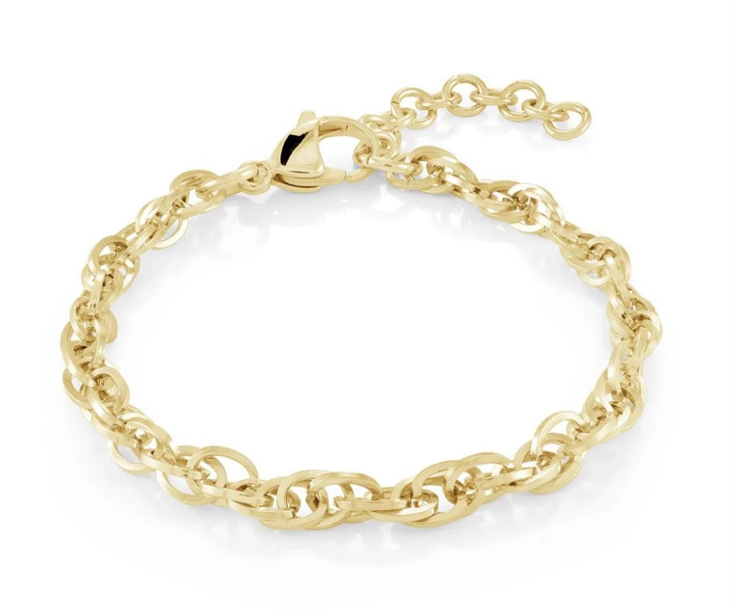 Serpentine Twist Gold Plated Bracelet