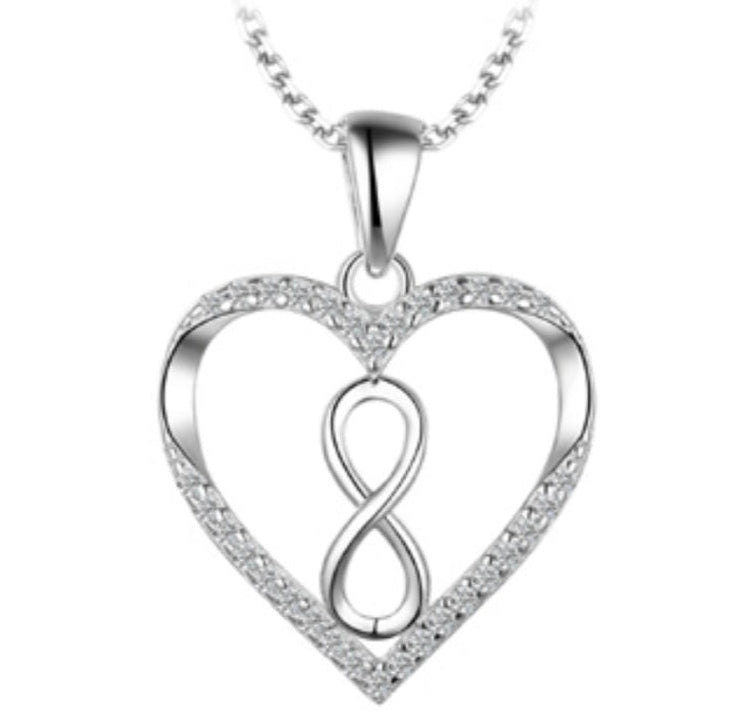 Legend Sterling Silver Infinity Heart Necklace