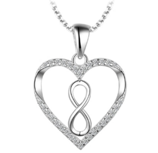 Legend Sterling Silver Infinity Heart Necklace