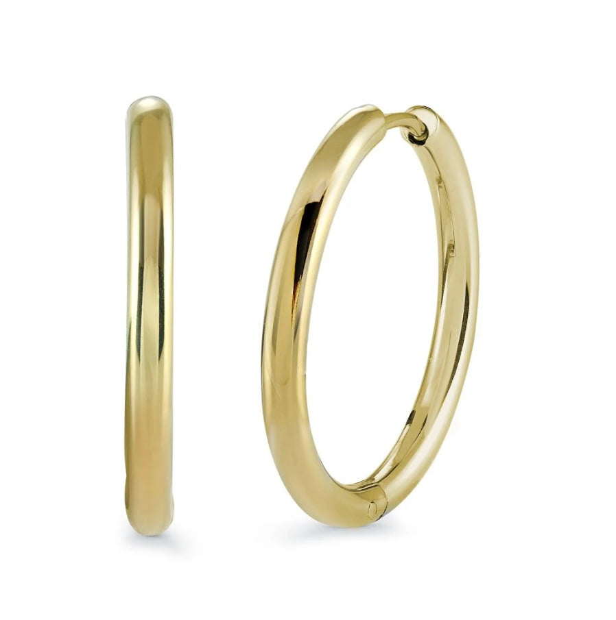 25mm Yellow Gold Plated Hoop