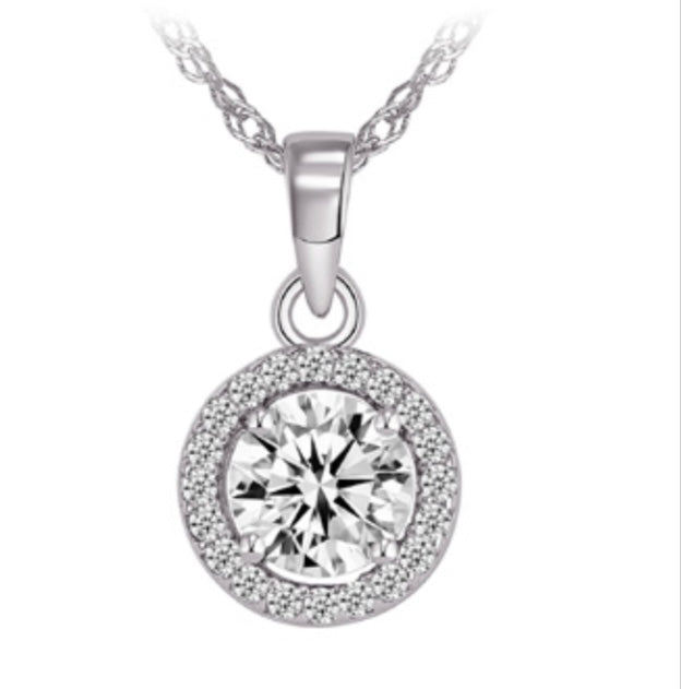 Legend Sterling Silver Halo Necklace