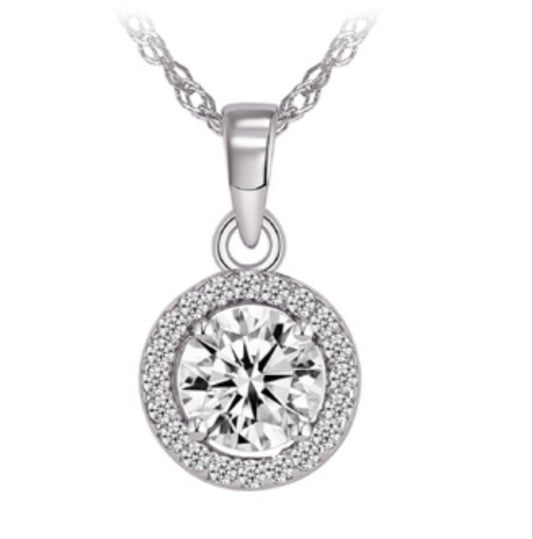 Legend Sterling Silver Halo Necklace