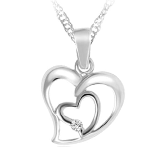 Legend Sterling Silver Double Heart