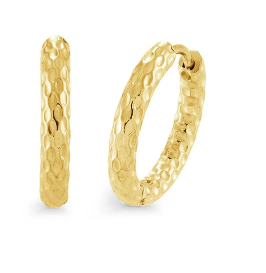 17.5mm Etched Gold Plated Ear Huggies